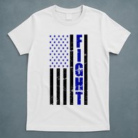 Fight Support Blue American Flag T-Shirt