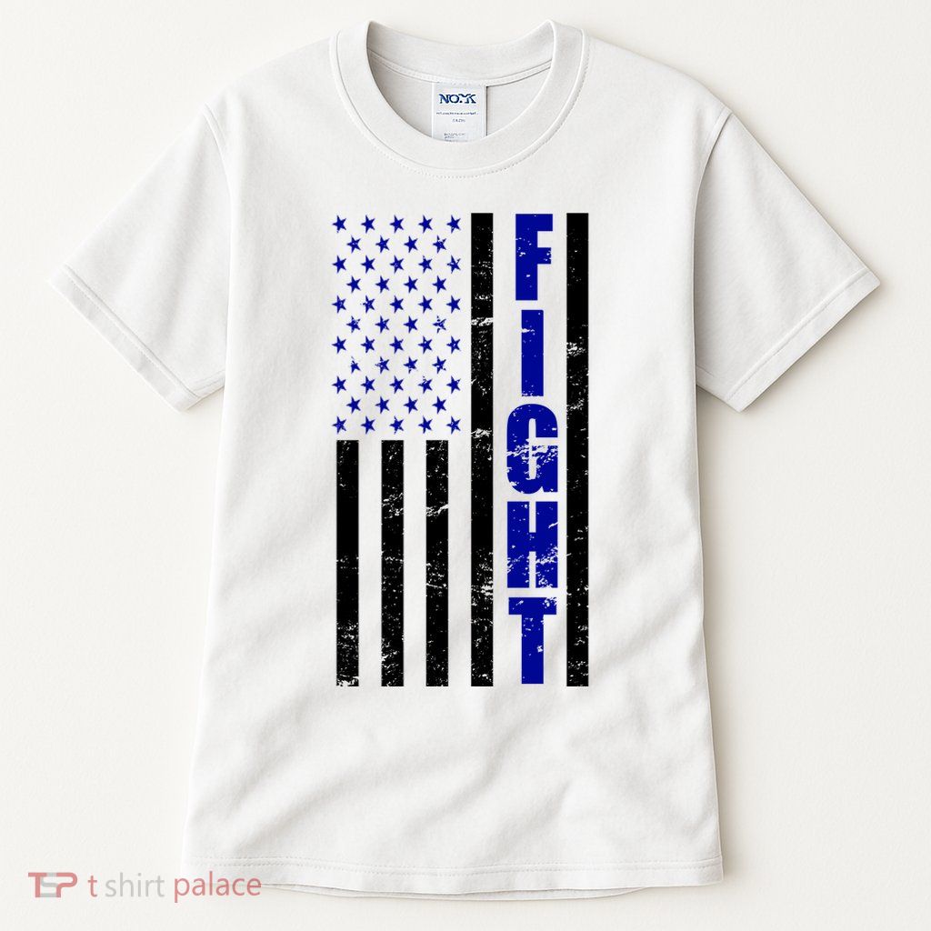 Fight Support Blue American Flag Tall T-Shirt