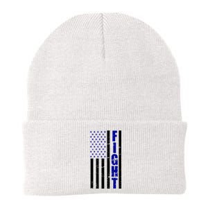 Fight Support Blue American Flag Knit Cap Winter Beanie