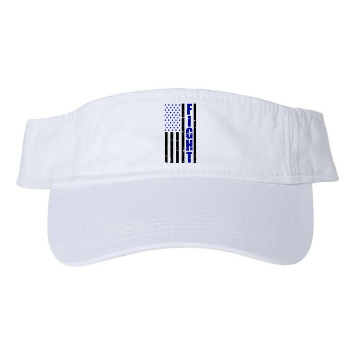 Fight Support Blue American Flag Valucap Bio-Washed Visor