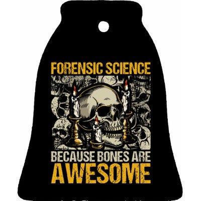 Forensic Science Bones Forensic Scientist Forensics Ceramic Bell Ornament