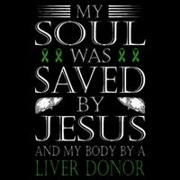 Funny Saved By Jesus And A Liver Donor Liver Transplant Flat Bill Trucker Hat