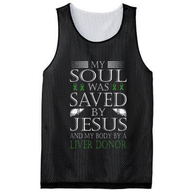 Funny Saved By Jesus And A Liver Donor Liver Transplant Mesh Reversible Basketball Jersey Tank
