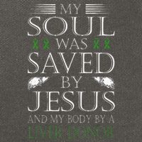 Funny Saved By Jesus And A Liver Donor Liver Transplant Cotton Canvas Backpack