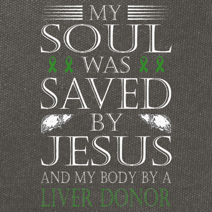 Funny Saved By Jesus And A Liver Donor Liver Transplant Cotton Canvas Backpack