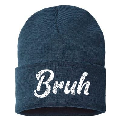 Fresh Seriously Bruh Brah Bro Dude Hip Hop Urban Slang Sustainable Knit Beanie