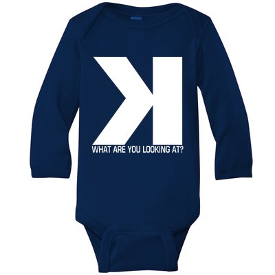 Funny Softball Baseball Strikeout Backwards K Scorekeeper Gift Baby Long Sleeve Bodysuit