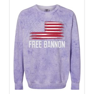 Free Steve Bannon Political Support Colorblast Crewneck Sweatshirt