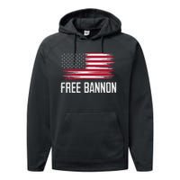 Free Steve Bannon Political Support Performance Fleece Hoodie