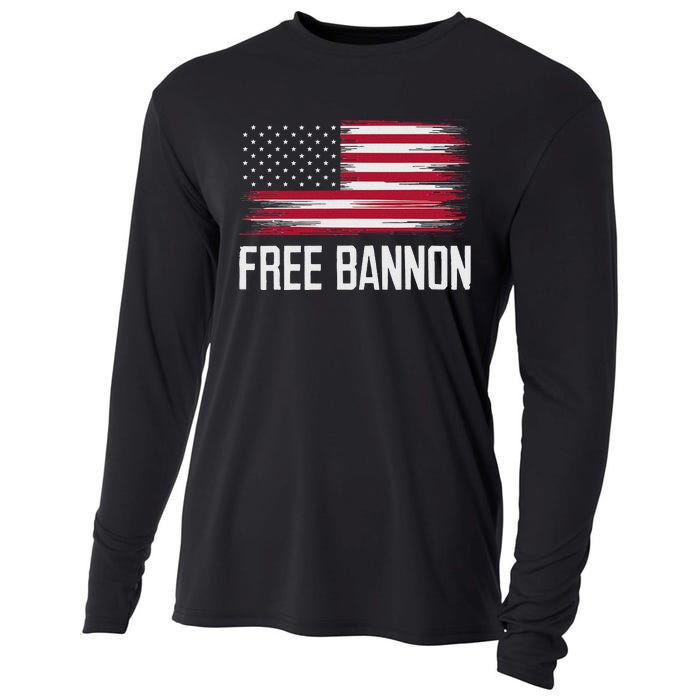 Free Steve Bannon Political Support Cooling Performance Long Sleeve Crew