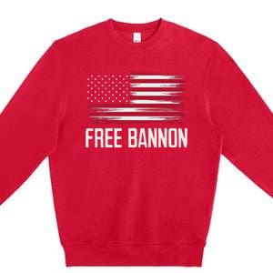 Free Steve Bannon Political Support Premium Crewneck Sweatshirt