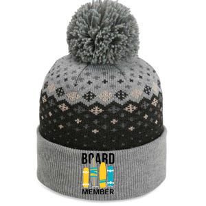 Funny Surfing Board Member The Baniff Cuffed Pom Beanie