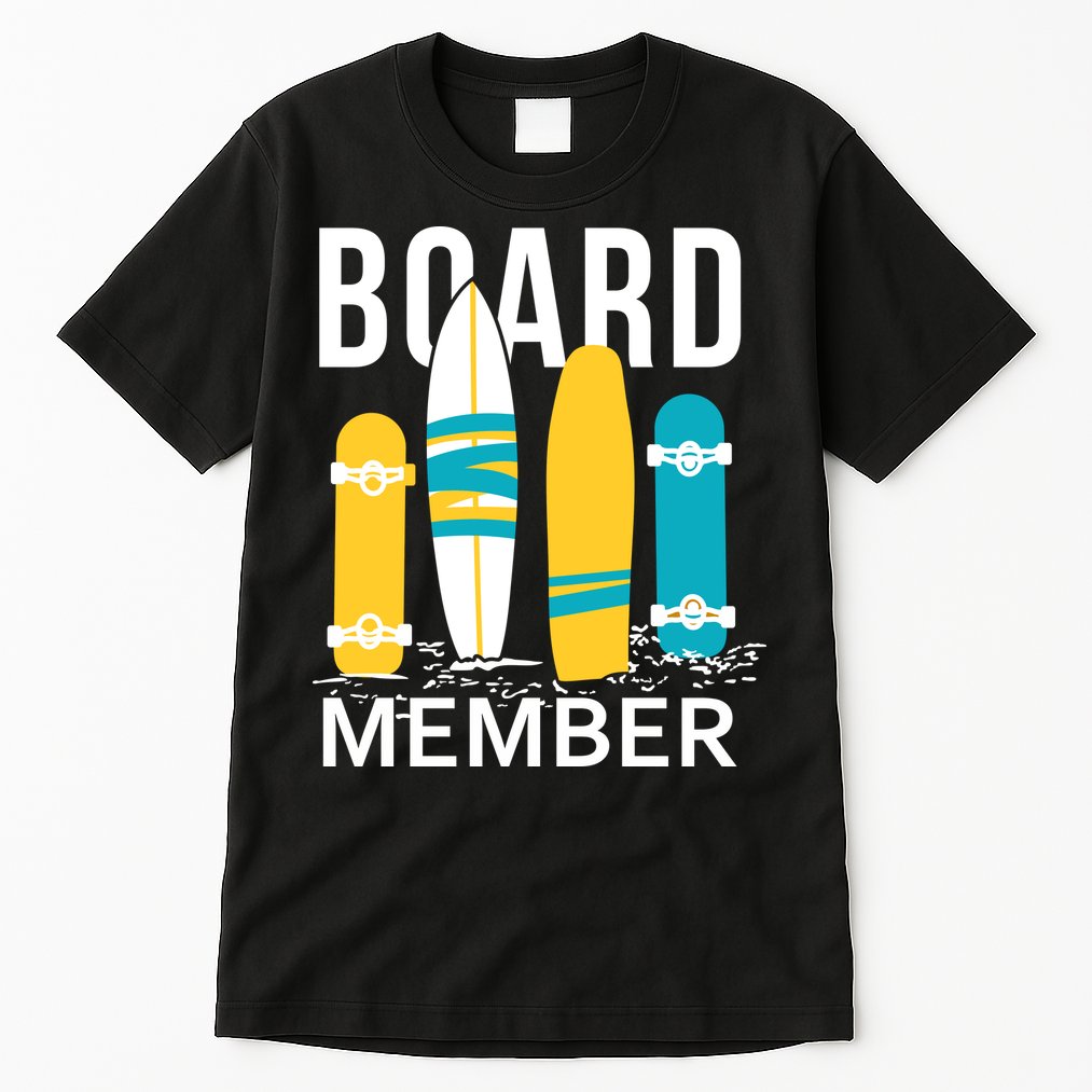 Funny Surfing Board Member Tall T-Shirt