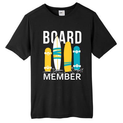 Funny Surfing Board Member Tall Fusion ChromaSoft Performance T-Shirt