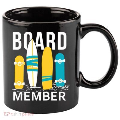 Funny Surfing Board Member 11oz C Handle Ceramic Mug