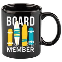 Funny Surfing Board Member 11oz C Handle Ceramic Mug