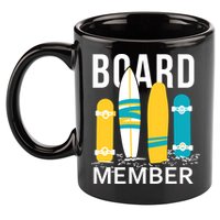 Funny Surfing Board Member 11oz C Handle Ceramic Mug