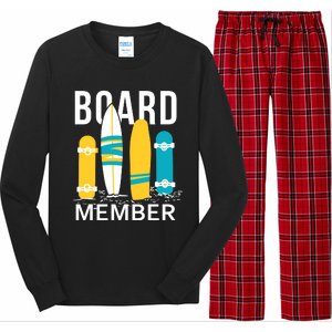 Funny Surfing Board Member Long Sleeve Pajama Set