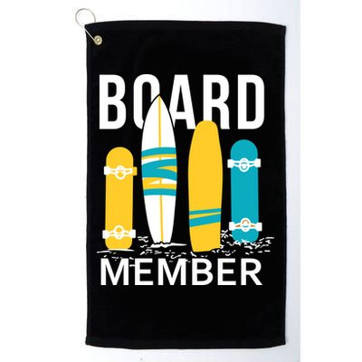 Funny Surfing Board Member Golf Towel