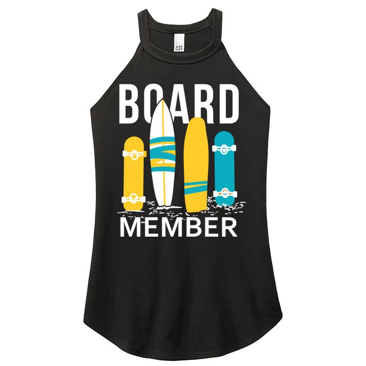 Funny Surfing Board Member Women's Perfect Tri Rocker Tank