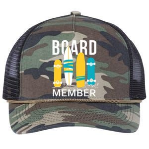 Funny Surfing Board Member Retro Rope Trucker Hat Cap