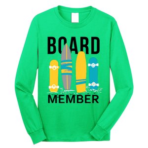 Funny Surfing Board Member Long Sleeve Shirt