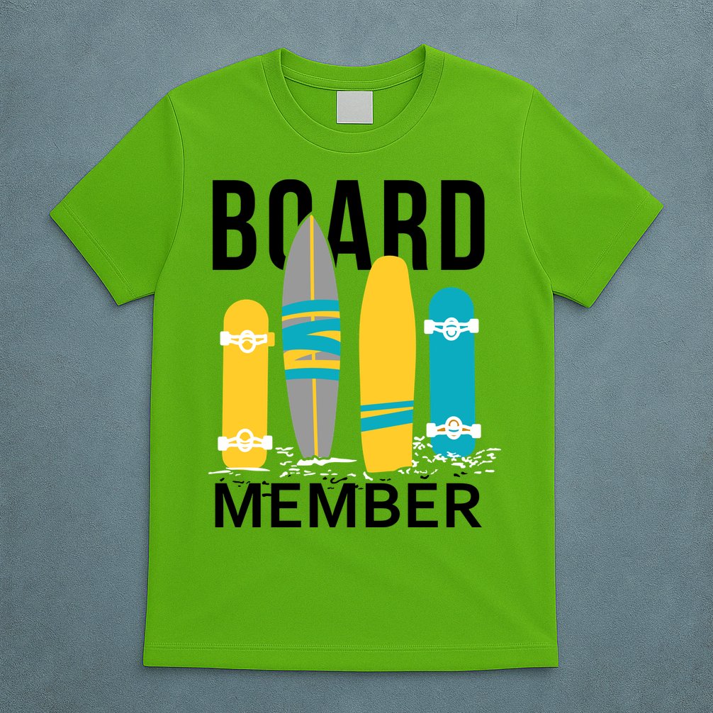 Funny Surfing Board Member T-Shirt