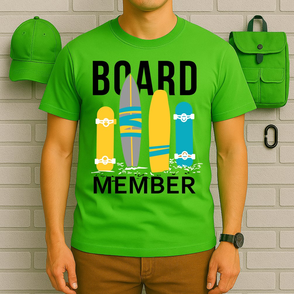 Funny Surfing Board Member T-Shirt