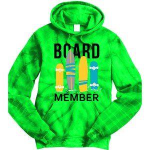 Funny Surfing Board Member Tie Dye Hoodie