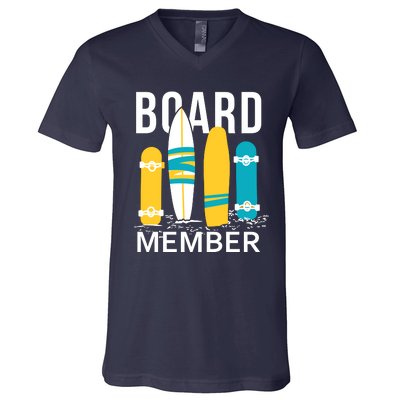 Funny Surfing Board Member V-Neck T-Shirt