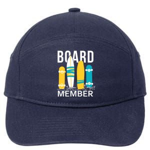 Funny Surfing Board Member 7-Panel Snapback Hat