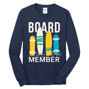 Funny Surfing Board Member Tall Long Sleeve T-Shirt