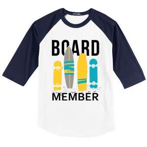 Funny Surfing Board Member Baseball Sleeve Shirt