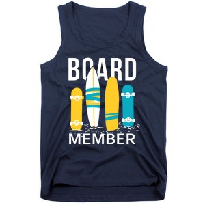 Funny Surfing Board Member Tank Top