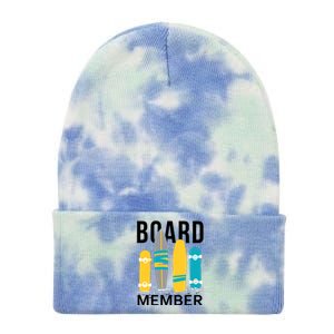 Funny Surfing Board Member Tie Dye 12in Knit Beanie