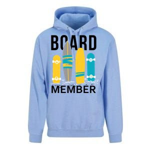 Funny Surfing Board Member Unisex Surf Hoodie