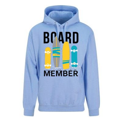 Funny Surfing Board Member Unisex Surf Hoodie