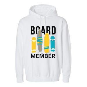 Funny Surfing Board Member Garment-Dyed Fleece Hoodie