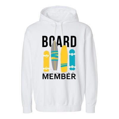 Funny Surfing Board Member Garment-Dyed Fleece Hoodie