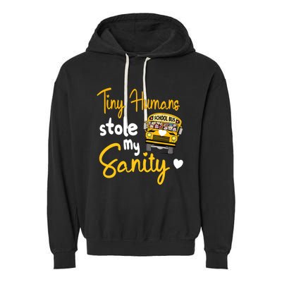 Funny School Bus Driving School Bus Driver Garment-Dyed Fleece Hoodie