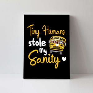 Funny School Bus Driving School Bus Driver Canvas