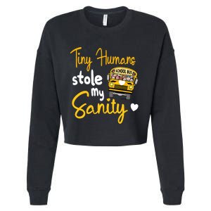 Funny School Bus Driving School Bus Driver Cropped Pullover Crew