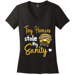 Funny School Bus Driving School Bus Driver Women's V-Neck T-Shirt