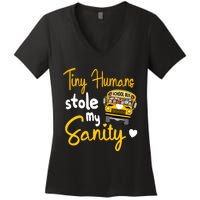 Funny School Bus Driving School Bus Driver Women's V-Neck T-Shirt