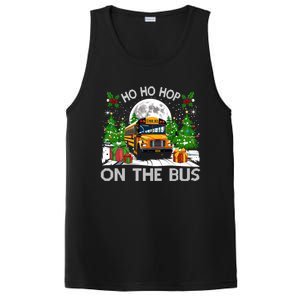 Funny School Bus Driver Ugly Christmas Ho Ho Hop On Bus Funny Gift PosiCharge Competitor Tank