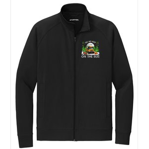 Funny School Bus Driver Ugly Christmas Ho Ho Hop On Bus Funny Gift Stretch Full-Zip Cadet Jacket