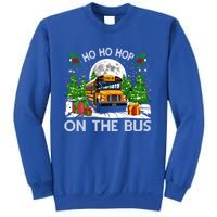 Funny School Bus Driver Ugly Christmas Ho Ho Hop On Bus Funny Gift Sweatshirt