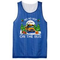 Funny School Bus Driver Ugly Christmas Ho Ho Hop On Bus Funny Gift Mesh Reversible Basketball Jersey Tank