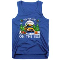 Funny School Bus Driver Ugly Christmas Ho Ho Hop On Bus Funny Gift Tank Top