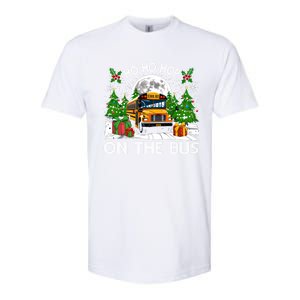 Funny School Bus Driver Ugly Christmas Ho Ho Hop On Bus Funny Gift Softstyle CVC T-Shirt